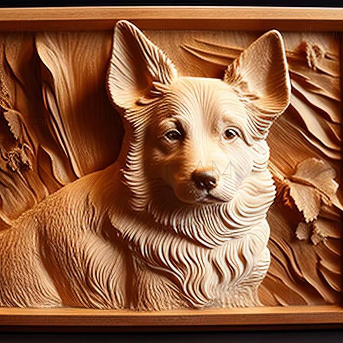 3D модель Хоккайдо собака породи собак (STL)
